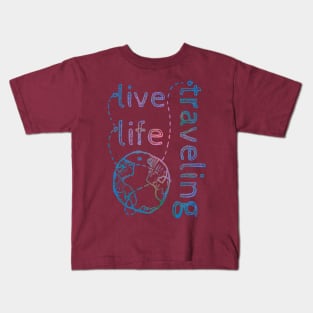 Live Life Traveling blue Kids T-Shirt